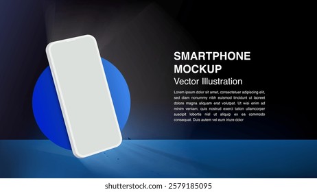 Glowing Smartphone Light Screen, The Luminous Smartphone Screen. Vector Design for Banners, Wallpapers, Promotions, and Luxury Vouchers.