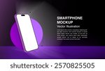 Glowing Smartphone Screen: Vector Design for Banners, Wallpapers, Promotions, and Luxury Vouchers.