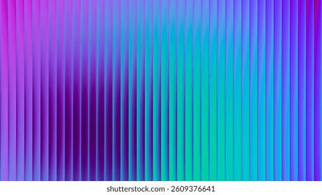 Glowing smooth neon waves form vibrant soft gradient with fractal glass effect and blending purple cyan colors. Futuristic and dreamy background with wave effect adds fluid movement and dynamic depth