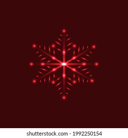 Un copo de nieve brillante. Resumen del fondo digital de puntos y líneas. Vector.	
