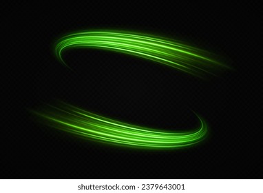 Glowing space banner. Sparkling wave trails effect.