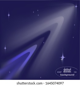 Glowing space object, galaxy, planet, comet, meteorite. Vector illustration. Abstract outer space background. 