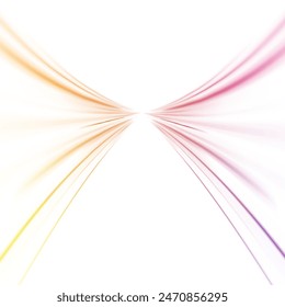 Glowing spark swirl trail tracing on dark blue background. Abstract light lines of movement and speed. Light line moving with speed.	