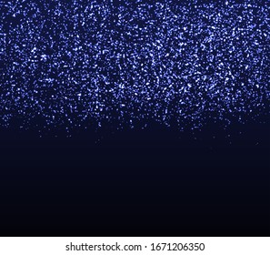 Glowing sparkles. Falling abstract particles. Shining purple confetti. Light effect. Falling stars. Glittering particles. Holiday shimmering lights. Vector illustration.