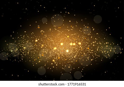 Glowing sparkles glare light effect . Sparks flickering lights. Vector illustration