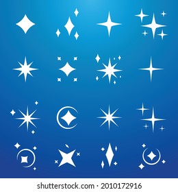 Glowing and sparkling star  vector effect