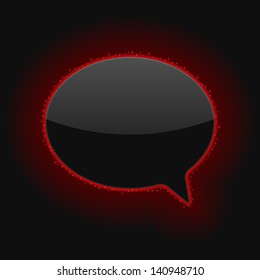 Glowing Speech Bubble. Vector Illustration