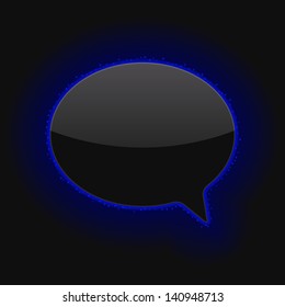 Glowing Speech Bubble. Vector Illustration