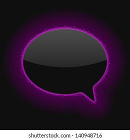 Glowing Speech Bubble. Vector Illustration