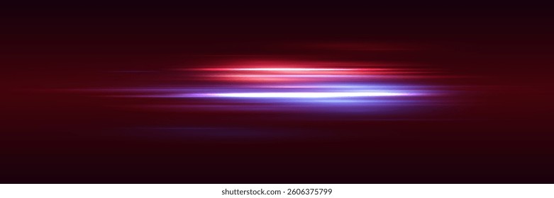 Glowing speed effect. Abstract rays of movement and speed.