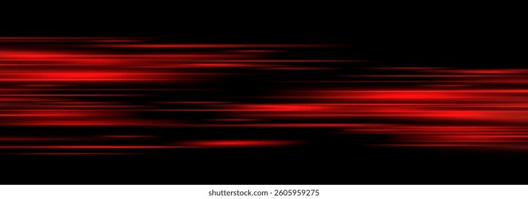 Glowing Speed ​​Traces. Red Speed. Electric Horizon. Neon Speed ​​Flow.