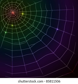 Glowing Spider Web Stock Vector (Royalty Free) 85811506 | Shutterstock