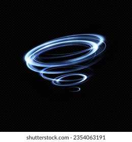 
Glowing spiral. Abstract circle lines effect. Rotating shiny rings. Glowing circular lines. Glowing ring trail.Vector.