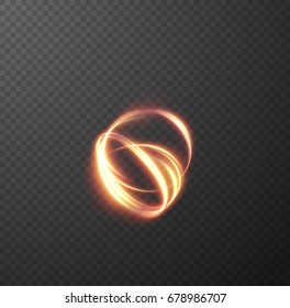 Glowing spiral effect on checkered background. Abstract light speed motion effect. Shiny wavy trail. Light painting. Light trail. Vector eps10.