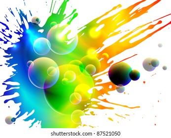 glowing splash, vector