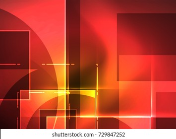Cuadrados brillantes en el fondo oscuro, digital abstracto, tecnología vectorial plantilla de alta tecnología