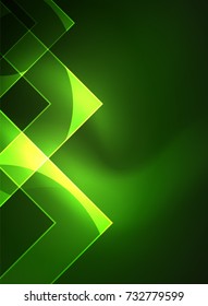 Cuadrados brillantes en el fondo oscuro, digital abstracto, tecnología vectorial plantilla de alta tecnología