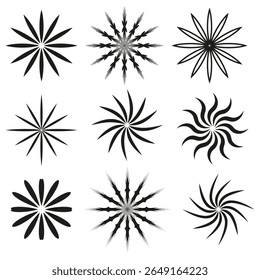 Ícone de estrela brilhante. Símbolo celeste radiante. Forma dourada brilhante. Emblema de brilho vetorial.