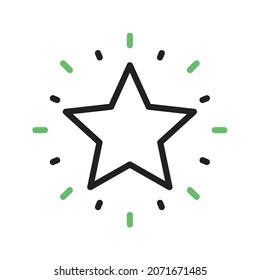 Leuchtendes Sternsymbol, Vektorbild. Kann auch für den Karneval verwendet werden. Geeignet für mobile Apps, Web-Apps und Printmedien.