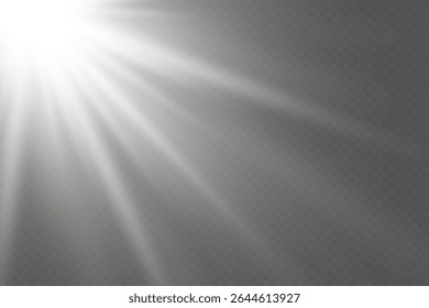 Glowing star light effect with horizontal glow and flash.