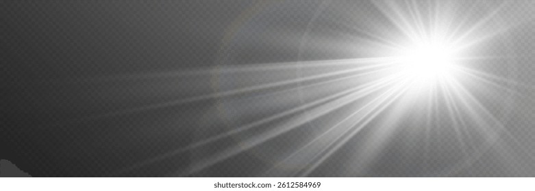 Glowing star, sparkle, light streak, and shimmering particle on transparent background for overlays and magical effects.