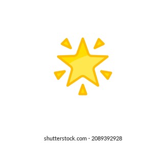 Glowing star vector isolated icon. Emoji illustration. Glowing star vector emoticon