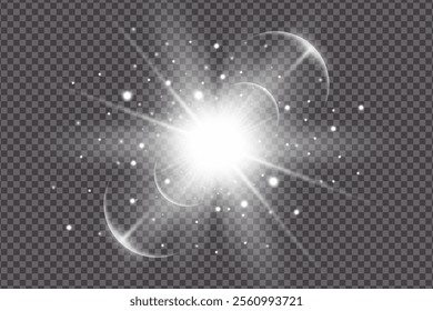 Glowing starburst glitter effect background