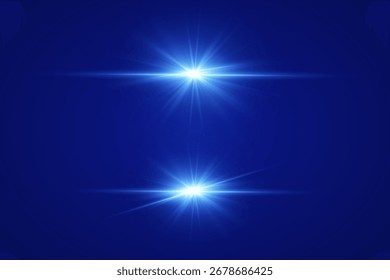 Efeito de luz brilhante e estelar.