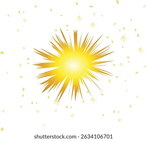 glowing starlight burst with sparkle effect vector illustration. Good for banner, poster, greeting card, party card, invitation, template, advertising, campaign, and social media.