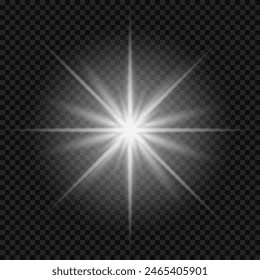 Glowing starlight effect or shining star
