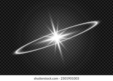 Glowing starlight effect with transparent background
