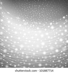 Glowing starry banner with space for Your text