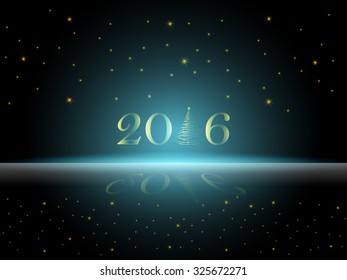 glowing starry sky New Year's Eve