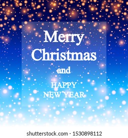  Glowing stars .Lights and snowfall in the night winter sky.
hristmas night colorful background. Greeting cards. Eps 10