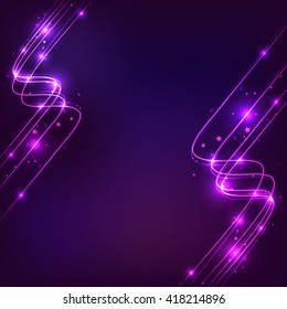 glowing stars on the background