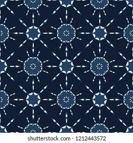 Glowing Stars Texture Seamless Vector Pattern. Drawn Starry Sky Grid llustration for Winter Fashion Prints, Christmas Packaging, Magical Paper , Nordic Wrapping or Scandi Style Holidays Stationery.