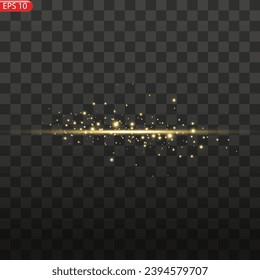 Glowing streaks on dark background. Luminous abstract sparkling lined background.