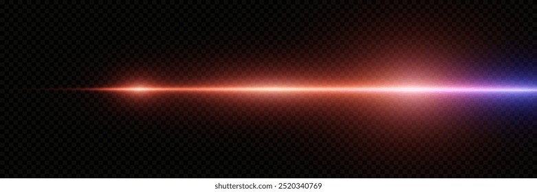 Glowing stripes of light. Light lines and flash of rays. On a transparent background.
