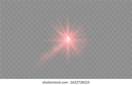 Glowing sun spot with brilliant flare, sparkle, and optical shine, abstract light effect for magical, mystical, or bright decorative design concepts
