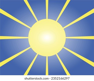ilustración de fondo del vector de sol brillante