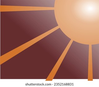 glowing sun vector background illustration
