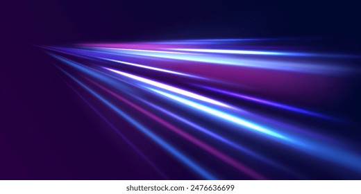 Glowing swirl bokeh effect. speed neon line. Colored shiny sparks of spiral wave. Colorful Light Trails, Long Time Exposure Motion Blur Effect	