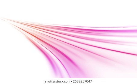 Efecto bokeh de remolino brillante. Vector. Chispas brillantes de color de la onda espiral. La línea de velocidad brillante curva se arremolina. Sendero ondulado brillante. Círculo de neón dinámico giratorio. Remolino dorado mágico con reflejos.