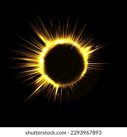 Glowing swirl light effect. Futuristic flame swirl universe trail effect. Magic frame ring. Power energy of circular element. Luminous sci-fi. Shining yellow and orange neon lights cosmic