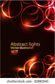 Glowing swirls. Vector abstract background