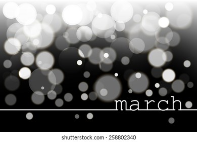 Glowing techno abstract background. 1 - 31 month March. Black and white line, minimalism, simple, modern, design, minimal, shine, wallpaper, sparkle, illuminated, flow, bright. Image. Vector.