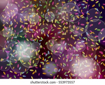 Glowing techno abstract background. Stock vector Illustration header title website. Wide banner footer site pink purple background wallpaper image picture backdrop corporate business style glare blur