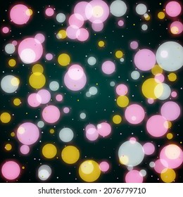 Fondo colorido abstracto de tecno brillante. Vector de material Ilustración el sitio de banner se desdibuja, bokhe, confetti glamoroso fondo de imagen.
