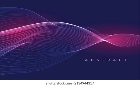 glowing technology lines in blue red colors