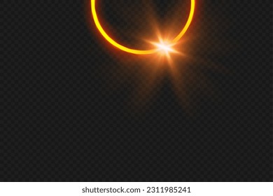 Efecto de traza brillante sobre fondo transparente. Círculo mágico moderno con pistas. Portal de fuego. Elementos decorativos para un médico mágico, chamán, medio.